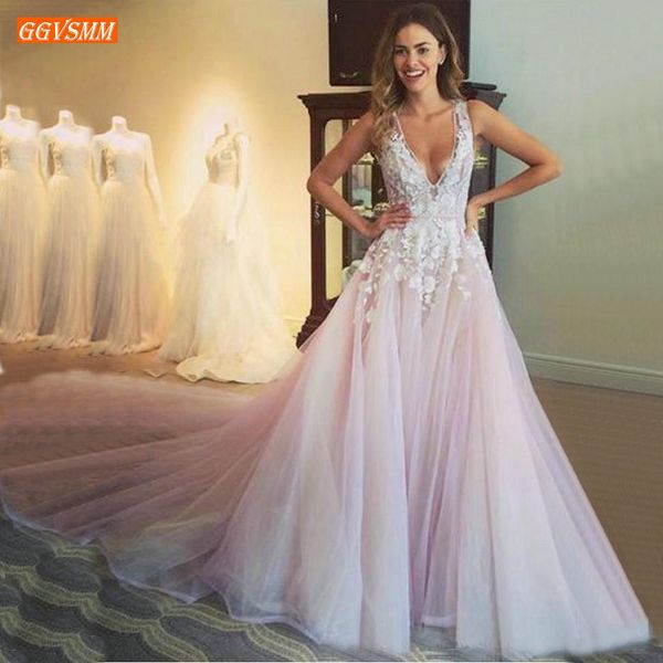 boho deep v-neck pink evening dresses lace appliques 2020 court train lady evening dress long formal party gowns customized, White;black
boho deep v-neck pink evening dresses lace appliques 2020 court train lady evening dress long formal party gowns customized, White;black
