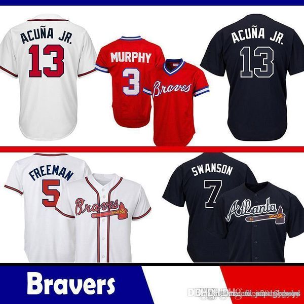 Atlanta Majestic Braves Coolbase Jersey 13 Ronald Acuna Jr. Jersey 5 Freddie Freeman Jersey 3 Dale Murphy 10 Chipper Jones 7 Dansby Swanson
Atlanta Majestic Braves Coolbase Jersey 13 Ronald Acuna Jr. Jersey 5 Freddie Freeman Jersey 3 Dale Murphy 10 Chipper Jones 7 Dansby Swanson