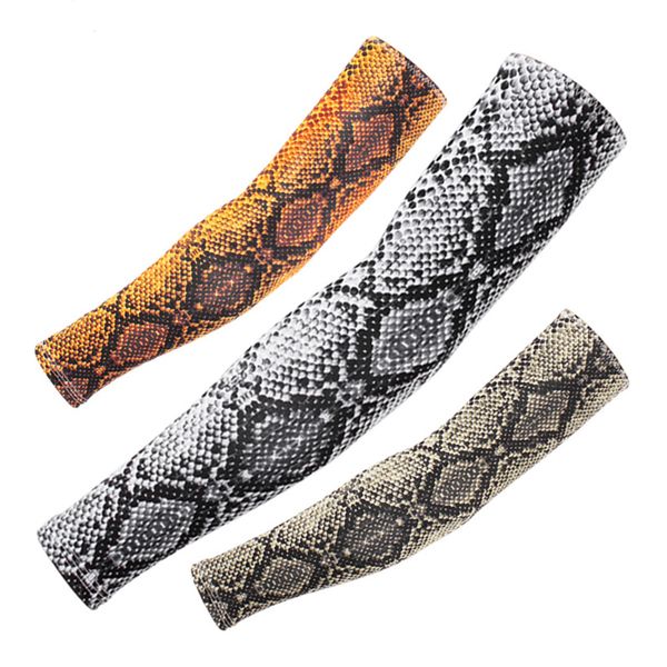 arm sleeves snakeskin sun protection cycling sleeves sports running oversleeve bow for shooting swimwear women for arm, Black