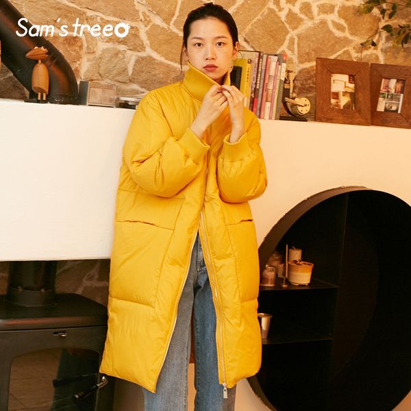 sam's tree yellow solid wide waist warmness down coat women 2019 winter white bishop sleeve simple female snow parka coats, Black
sam's tree yellow solid wide waist warmness down coat women 2019 winter white bishop sleeve simple female snow parka coats, Black