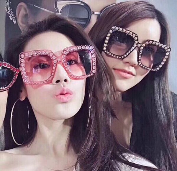 2019 stars drills sunglasses for women and men classic big frame sun glasses uv protection eyewear 5 colors nice face goggles, White;black
2019 stars drills sunglasses for women and men classic big frame sun glasses uv protection eyewear 5 colors nice face goggles, White;black