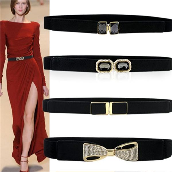 women's cummerbund all-match brief double d glossy bag buckle elastic belt, Black;brown
women's cummerbund all-match brief double d glossy bag buckle elastic belt, Black;brown