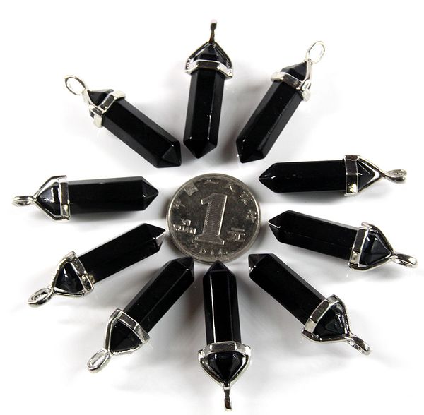 natural black obsidian charms gems stones crystal pointed reiki chakra necklaces earrings pendant beads jewelry making 10pcs/lot, Silver
natural black obsidian charms gems stones crystal pointed reiki chakra necklaces earrings pendant beads jewelry making 10pcs/lot, Silver