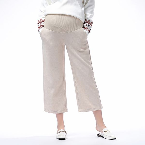 high waist stretch loose pregnant pants for pregnant women comfortable casual adjustable abdomen belt pregnancy nine pants, White
high waist stretch loose pregnant pants for pregnant women comfortable casual adjustable abdomen belt pregnancy nine pants, White