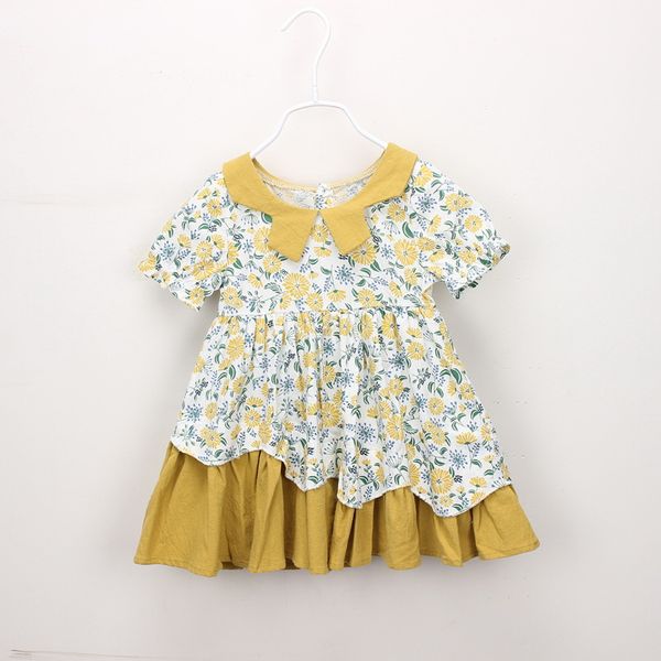retail baby girl dress peter pan collar floral flower summer short sleeve cotton casual dress kids clothing 2-6y lt012, Red;yellow
retail baby girl dress peter pan collar floral flower summer short sleeve cotton casual dress kids clothing 2-6y lt012, Red;yellow