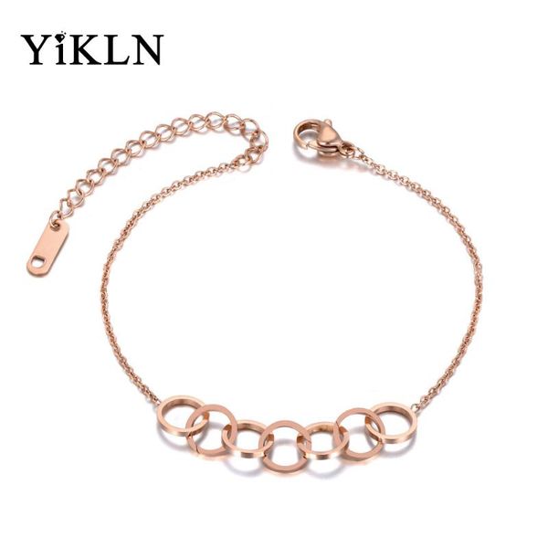 yikln titanium stainless steel bohemia 7 circle charm bracelets for women girls rose gold chain & link bracelet jewelry yb19115, Black
yikln titanium stainless steel bohemia 7 circle charm bracelets for women girls rose gold chain & link bracelet jewelry yb19115, Black