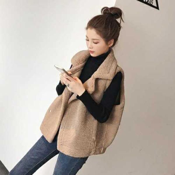 корейских женщин сыпучие outwear женщины дышащий флис личность turn воротник твердая кардиган outfit короткий жилет пальто, Black;white
корейских женщин сыпучие outwear женщины дышащий флис личность turn воротник твердая кардиган outfit короткий жилет пальто, Black;white