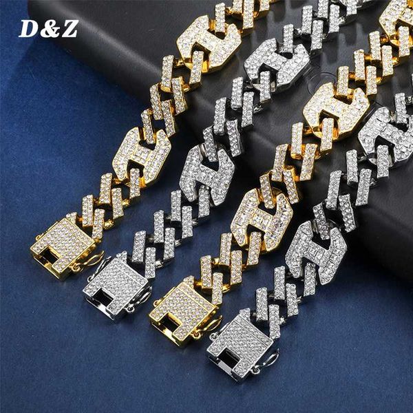 d&z 17mm iced out cuban necklace chain hip hop jewelry choker gold silver color rhinestone cz clasp for mens rapper necklaces li
d&z 17mm iced out cuban necklace chain hip hop jewelry choker gold silver color rhinestone cz clasp for mens rapper necklaces li
