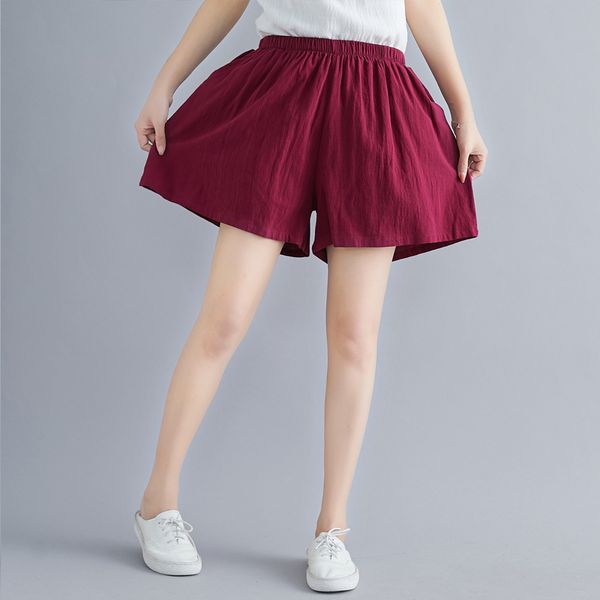 johnature 2019 multicolored cotton linen plus size women summer shorts simple comfortable elastic waist loose cross-pant shorts, White;black
johnature 2019 multicolored cotton linen plus size women summer shorts simple comfortable elastic waist loose cross-pant shorts, White;black