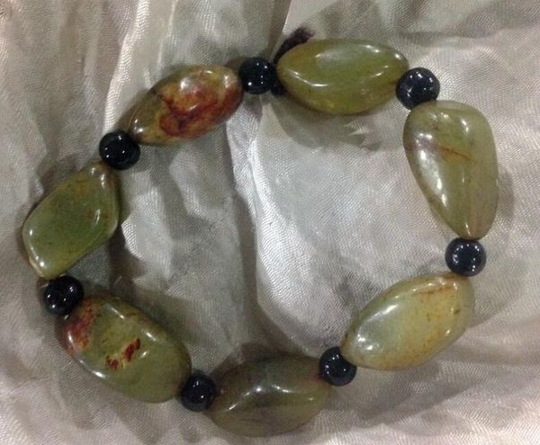 xinjiang hetian jade bracelets suiyu hetian jade stone bracelets with obsidian ornaments wholesale h-46, Black
xinjiang hetian jade bracelets suiyu hetian jade stone bracelets with obsidian ornaments wholesale h-46, Black