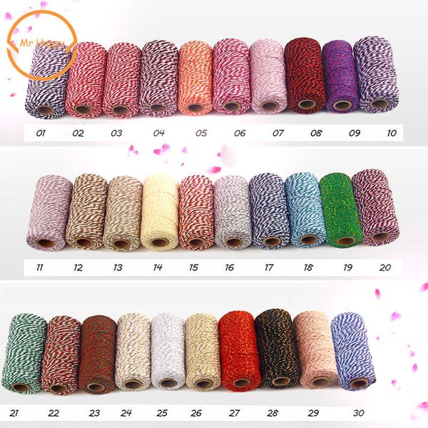 wholesale 30 colors 100 meters double color cotton rope cotton cord used in gift wrapping decorative gift the bakery, Black;white
wholesale 30 colors 100 meters double color cotton rope cotton cord used in gift wrapping decorative gift the bakery, Black;white