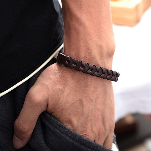 2019 fashion leather braided rope bracelet wristband men cool bangle cuff gift drop shipping black brown color jewelry vb933, Golden;silver
2019 fashion leather braided rope bracelet wristband men cool bangle cuff gift drop shipping black brown color jewelry vb933, Golden;silver
