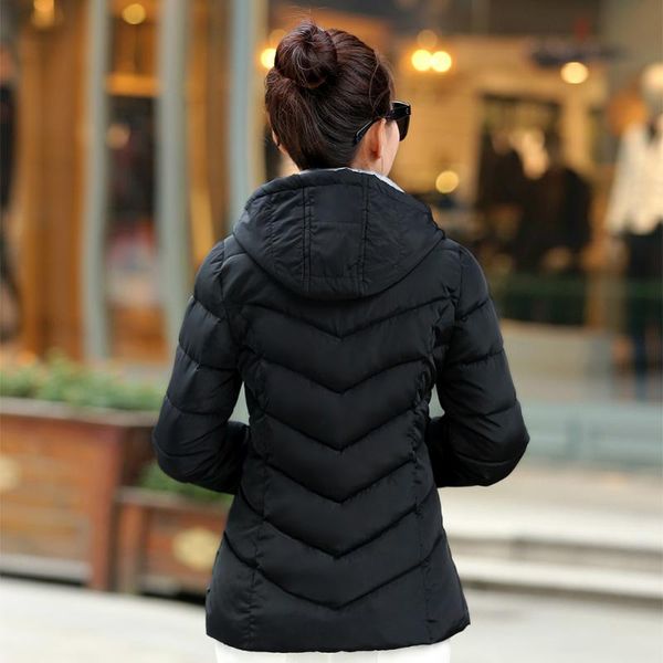 short women down jacket elegant ultra light solid hooded trench winter warm coat zippered quilted lined autumn long sleeve, Black
short women down jacket elegant ultra light solid hooded trench winter warm coat zippered quilted lined autumn long sleeve, Black