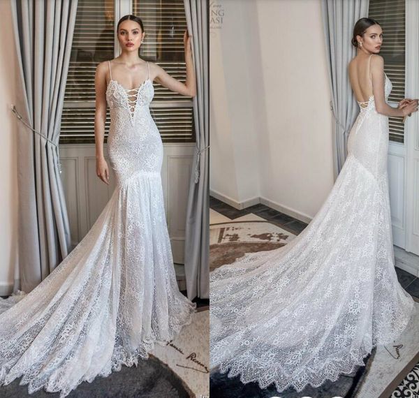 2020 джули vino кружева русалка свадебные платья аппликация sexy backless boho свадебное платье спагетти суд поезд плюс размер платья пляж л, White
2020 джули vino кружева русалка свадебные платья аппликация sexy backless boho свадебное платье спагетти суд поезд плюс размер платья пляж л, White