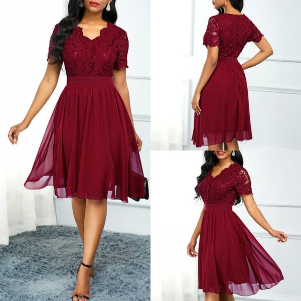2020 royal a line mother of the bride dresses chiffon applique plus size wedding guest dress short sleeve v neck knee length evening gowns, Black;red
2020 royal a line mother of the bride dresses chiffon applique plus size wedding guest dress short sleeve v neck knee length evening gowns, Black;red