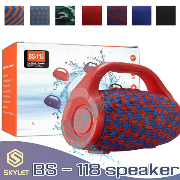 

bluetooth speaker bs118 беспроводной динамик поддержка fm tf карта портативный двойной динамики открытый hifi сабвуфер с розничной упаковке