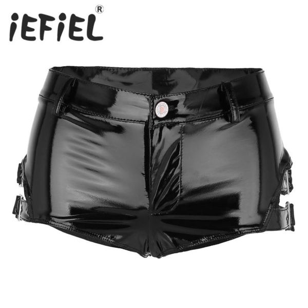 women's shorts iefiel fashion women wet look patent leather low rise clubwear mini with buckles nightwear clothes, White;black
women's shorts iefiel fashion women wet look patent leather low rise clubwear mini with buckles nightwear clothes, White;black