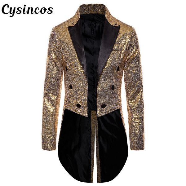 cysincos men clothes goth steampunk sequin blazer tuxedo jacket casual long sleeve coat men suits for wedding autumn winter, Black;brown
cysincos men clothes goth steampunk sequin blazer tuxedo jacket casual long sleeve coat men suits for wedding autumn winter, Black;brown