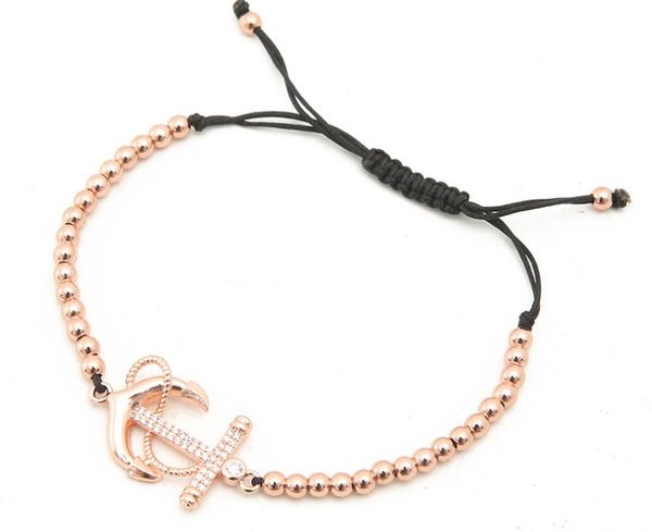 gold silver micro pave cz cubic zirconia rope adjusted copper beads bracelet yh34 anchor charm braided bangles women, Black
gold silver micro pave cz cubic zirconia rope adjusted copper beads bracelet yh34 anchor charm braided bangles women, Black