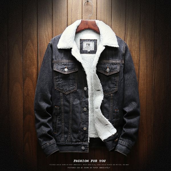 men jacket and coat trendy warm fleece denim jacket 2019 winter fashion mens jean outwear male cowboy plus size, Black
men jacket and coat trendy warm fleece denim jacket 2019 winter fashion mens jean outwear male cowboy plus size, Black