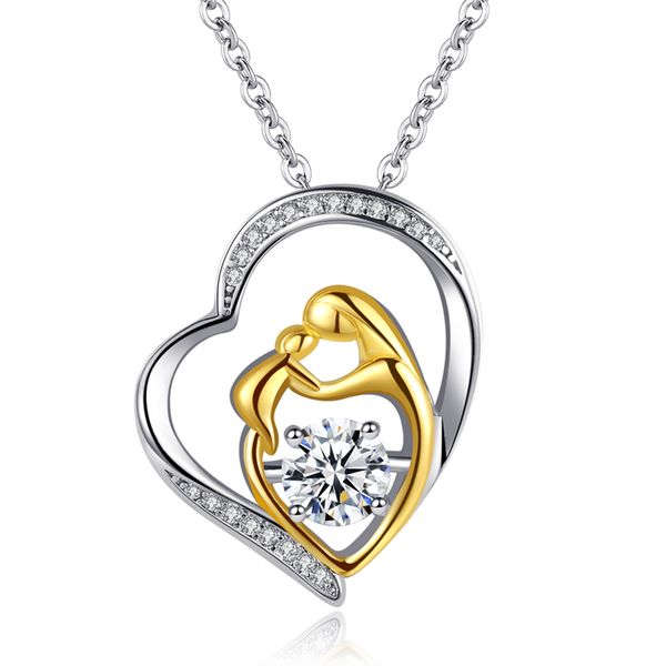 mother baby heart charm pendant necklaces for mom daughter son family love micro inlaid 4a crystal zircon necklace birthday gift, Silver
mother baby heart charm pendant necklaces for mom daughter son family love micro inlaid 4a crystal zircon necklace birthday gift, Silver