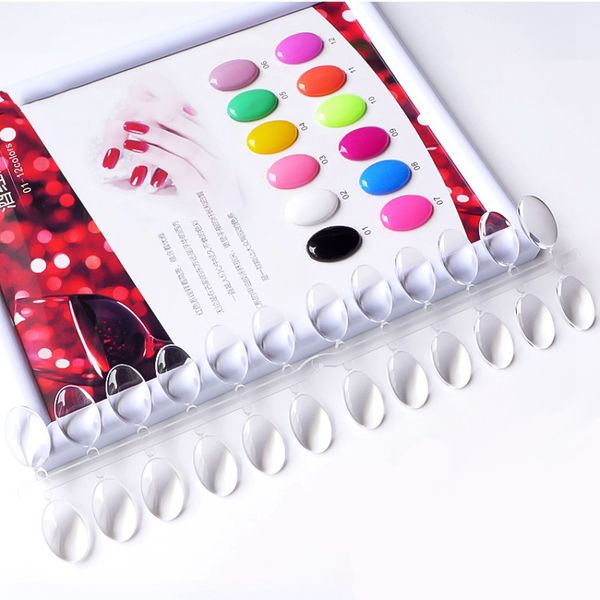 wirinef 1pcs 24 tips gel polish color palette long card swatches nail art display stand training tools practice manicure, Silver
wirinef 1pcs 24 tips gel polish color palette long card swatches nail art display stand training tools practice manicure, Silver