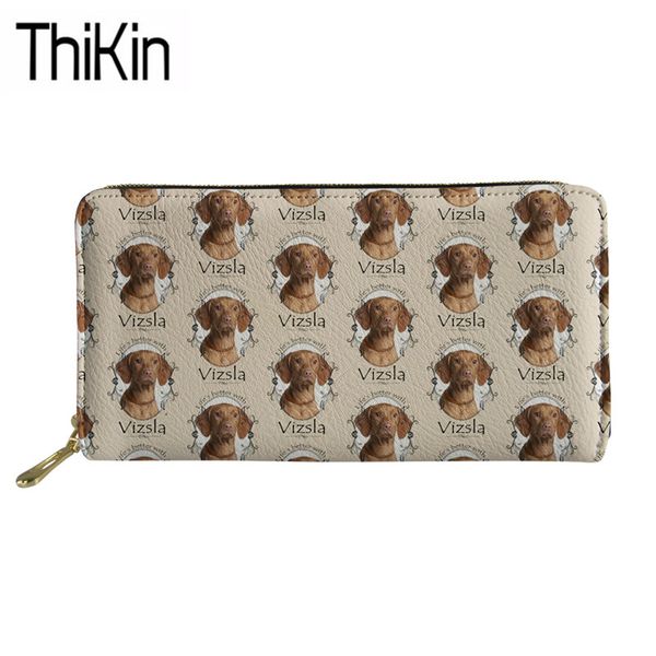 thikin ladies long pu leather purse vizsla dog printing travel organizer wallets women clutch phone card holders money bags, Red;black
thikin ladies long pu leather purse vizsla dog printing travel organizer wallets women clutch phone card holders money bags, Red;black