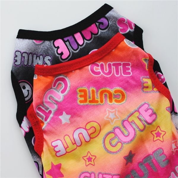 dog clothes cute & smile letter print pet clothes spring and summer vest for small dog poodle teddy
dog clothes cute & smile letter print pet clothes spring and summer vest for small dog poodle teddy