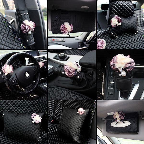 car tissue box sunvisor cd storage bag headrest waist pillow gear shift collar steering wheel cover flower for women car styling
car tissue box sunvisor cd storage bag headrest waist pillow gear shift collar steering wheel cover flower for women car styling