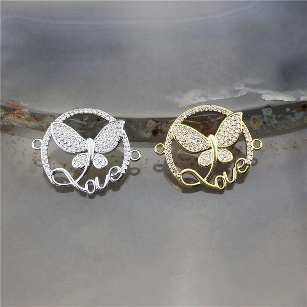 charms 21*21mm 10pcs/lotbutterfly shape cz round connector charm,cubic zirconia micro paveconnector,fashion bracelet jewelry component, Bronze;silver
charms 21*21mm 10pcs/lotbutterfly shape cz round connector charm,cubic zirconia micro paveconnector,fashion bracelet jewelry component, Bronze;silver