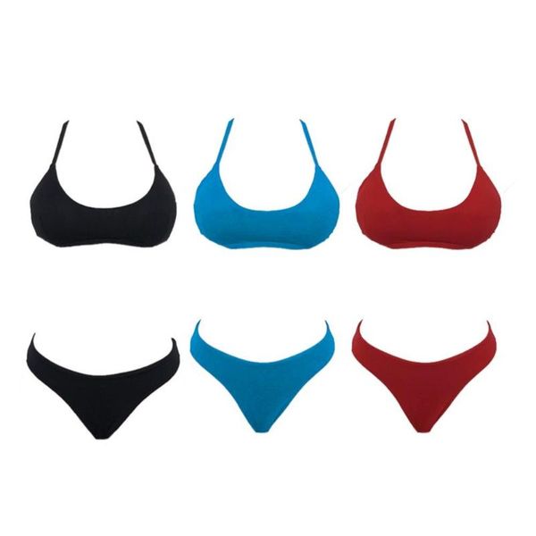 bikini set women solid color wireless split swimsuit beach swimwear, White;black
bikini set women solid color wireless split swimsuit beach swimwear, White;black