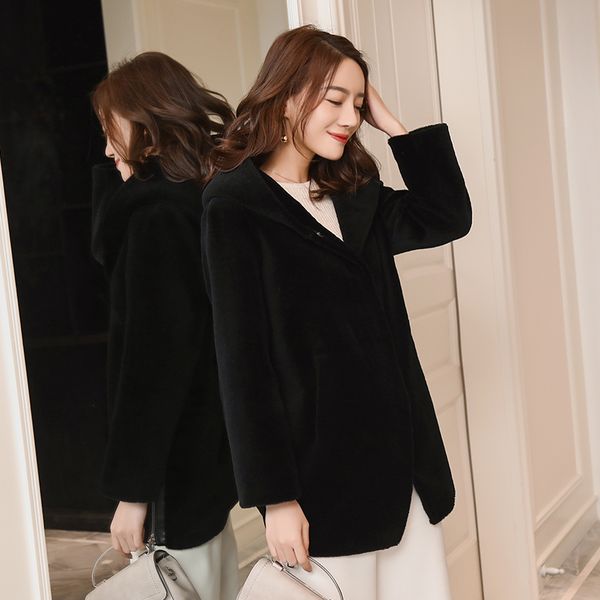 women's fur coat with hoods 2020 casual real wool coats women sheep shearling jackets warm winter female jacket wyq1622, Black
women's fur coat with hoods 2020 casual real wool coats women sheep shearling jackets warm winter female jacket wyq1622, Black