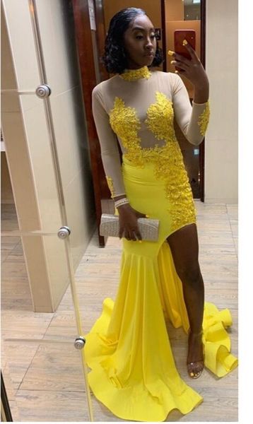 2020 mermaid prom dresses for african party gowns side slit long sleeve formal evening gowns with appliqued, Black;red
2020 mermaid prom dresses for african party gowns side slit long sleeve formal evening gowns with appliqued, Black;red