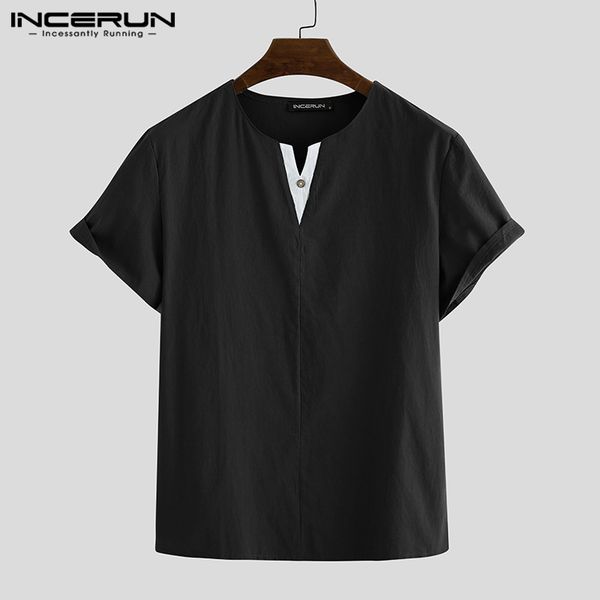 vintage short sleeve men shirt cotton v neck 2020 streetwear chinese style print camisa breathable summer casual blouse incerun, White;black
vintage short sleeve men shirt cotton v neck 2020 streetwear chinese style print camisa breathable summer casual blouse incerun, White;black