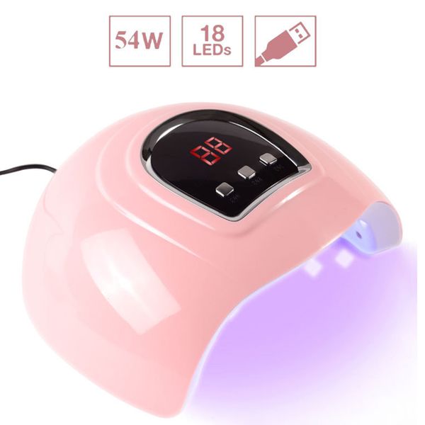 nail dryers 54w 18leds uv led lamp digital display fast dryer light for fingernail toenail gel polish makeup smjgood
nail dryers 54w 18leds uv led lamp digital display fast dryer light for fingernail toenail gel polish makeup smjgood