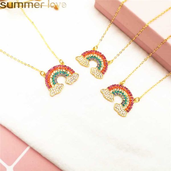 crystal rainbow pendant necklace multicolored fashion gold chain necklace fashion women jewelry gift high quality, Silver
crystal rainbow pendant necklace multicolored fashion gold chain necklace fashion women jewelry gift high quality, Silver