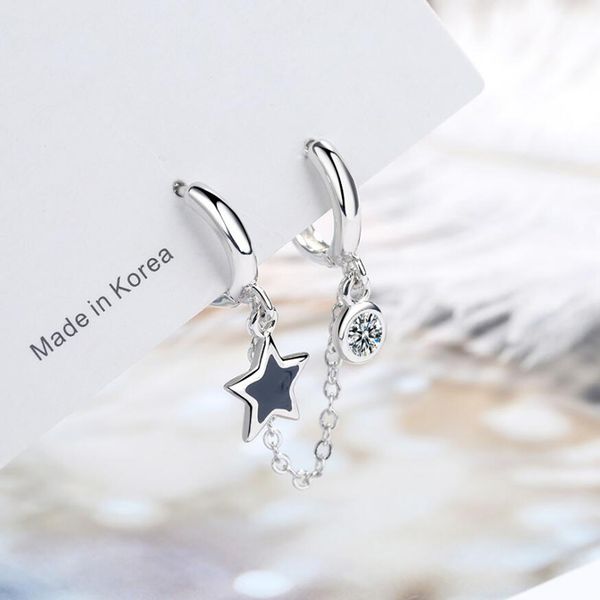 925 sterling silver two ear hole earrings for women fashion jewelry chic black star zircon earring lady party accessories kofsac, Golden;silver
925 sterling silver two ear hole earrings for women fashion jewelry chic black star zircon earring lady party accessories kofsac, Golden;silver