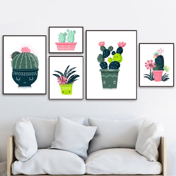 gohipang cartoon cactus flower potted plant wall art canvas painting nordic posters and prints pictures for living room framed
gohipang cartoon cactus flower potted plant wall art canvas painting nordic posters and prints pictures for living room framed