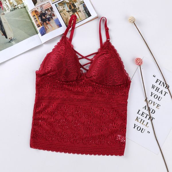 bras women lace camisole with soft skin-friendly lingerie wireless sleeping bra padded underwear, Red;black
bras women lace camisole with soft skin-friendly lingerie wireless sleeping bra padded underwear, Red;black