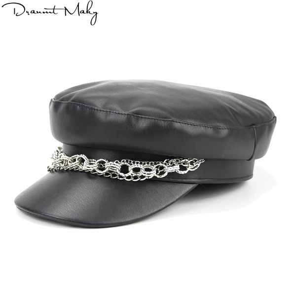 fashion pu leather beret hats for women hat winter flat cap female gorras autumn winter beret cap bone takes a female gorro bere, Blue;gray
fashion pu leather beret hats for women hat winter flat cap female gorras autumn winter beret cap bone takes a female gorro bere, Blue;gray