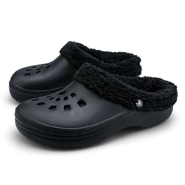 plus 52 men slip-on warm winter fur garden shoes clog indoor casual warm home slippers eva flat footwear good quality, Black
plus 52 men slip-on warm winter fur garden shoes clog indoor casual warm home slippers eva flat footwear good quality, Black