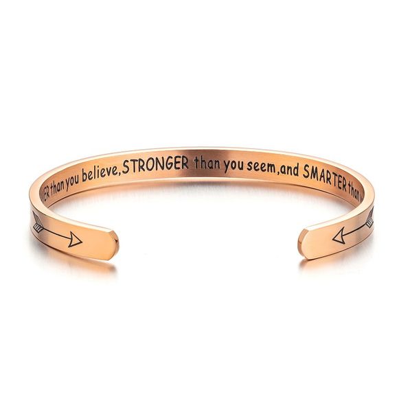 6mm letters engraved bracelet cuff open inspirational bracelet stainless steel courage for women friends friendship gift jewelry, Black
6mm letters engraved bracelet cuff open inspirational bracelet stainless steel courage for women friends friendship gift jewelry, Black