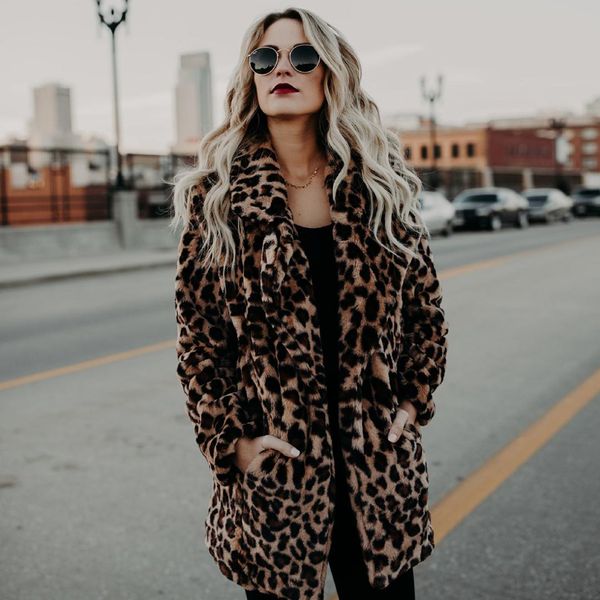 winter women leopard print faux fur wollens long sleeve coat casual warm jacket overcoat outwear fashion, Black
winter women leopard print faux fur wollens long sleeve coat casual warm jacket overcoat outwear fashion, Black