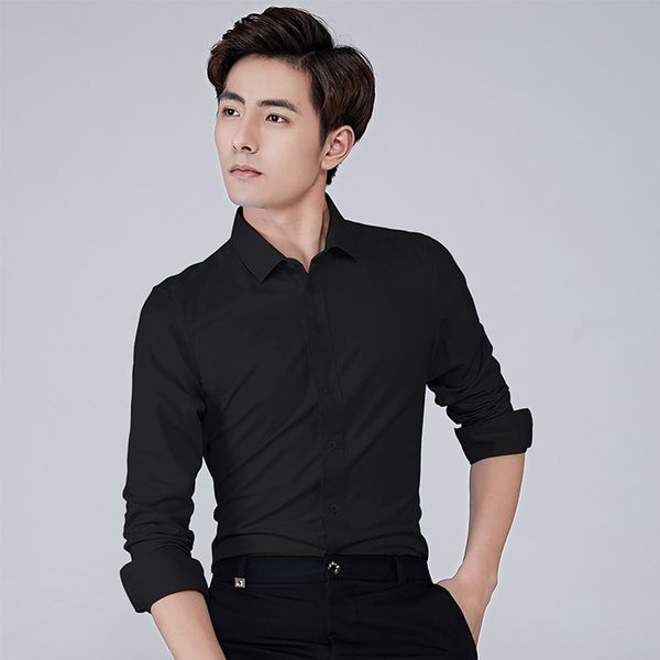la maxza anti-fouling fashionmen's autumn new long-sleeved slim-shirt mens cotton business casual anti-staining shirt, White;black
la maxza anti-fouling fashionmen's autumn new long-sleeved slim-shirt mens cotton business casual anti-staining shirt, White;black