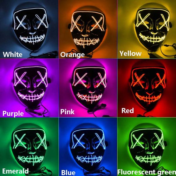 halloween horror mask led glowing masks purge masks election mascara costume dj party light up masks glow new 9 colors hh9-2415
halloween horror mask led glowing masks purge masks election mascara costume dj party light up masks glow new 9 colors hh9-2415