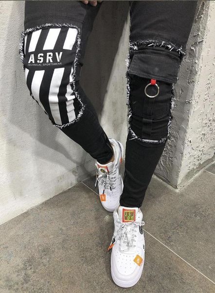 mens skull designer jeans leg zipper holes biker skateboard sports pencil pants pantalones, Blue
mens skull designer jeans leg zipper holes biker skateboard sports pencil pants pantalones, Blue
