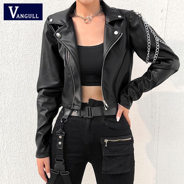 women's jackets vangull faux leather cropped jacket women punk harajuku black coat woman gothic long sleeve overcoat with chains 2021 s, Black;brown
women's jackets vangull faux leather cropped jacket women punk harajuku black coat woman gothic long sleeve overcoat with chains 2021 s, Black;brown