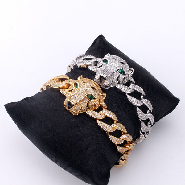 europe and america fashion 12.5mm 7inch width gold silver colors bling ice out cz leopard bracelet chain for mens women jewelry, Black
europe and america fashion 12.5mm 7inch width gold silver colors bling ice out cz leopard bracelet chain for mens women jewelry, Black