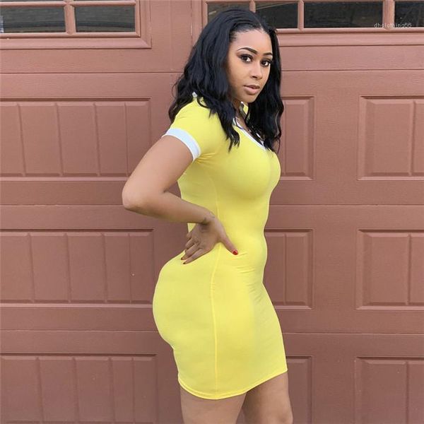 skinny dresses pure color short sleeve summer dress ladies panelled club causal clothes v neck, Black;gray
skinny dresses pure color short sleeve summer dress ladies panelled club causal clothes v neck, Black;gray