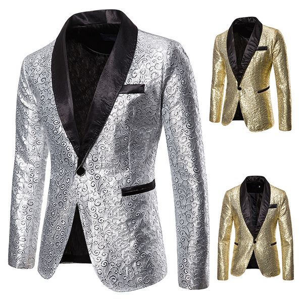 fashion designer men wedding suits silver gold floral tuxedo men slim fit blazer plus size dress suits nightclub stage costumes, White;black
fashion designer men wedding suits silver gold floral tuxedo men slim fit blazer plus size dress suits nightclub stage costumes, White;black